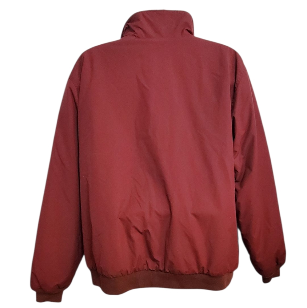 L.L.Bean Men's Burgundy Warm-Up Fleece Lined Jacked. XXL. - Picture 3 of 14